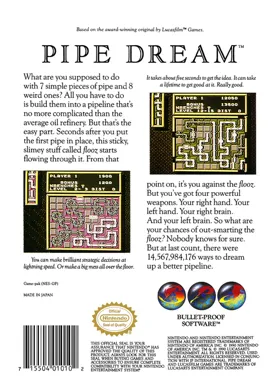 Pipe Dream (USA) box cover back